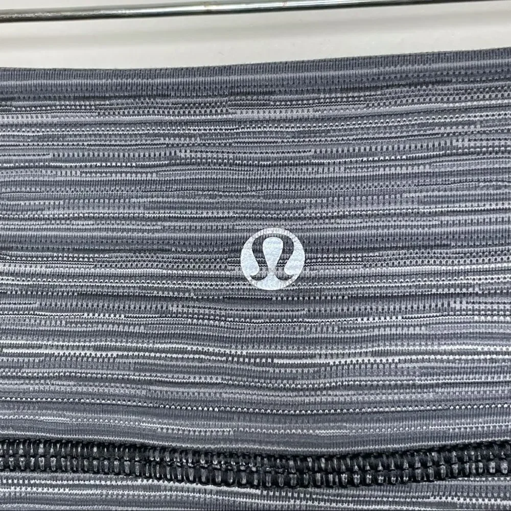 Lululemon Running Top Speed Crop Stripe Black‎